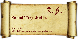 Kozmáry Judit névjegykártya